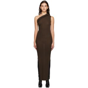 Rick Owens Brown Rib Maxi Dress  - 04 Brown - Size: Large - female