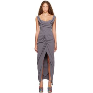 Vivienne Westwood Gray Panther Midi Dress  - P408 Grey - Size: IT 38 - female