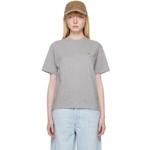 Carhartt Work In Progress Gray Chase T-Shirt  - Grey Heather / Gold - Size: Extra Small - female