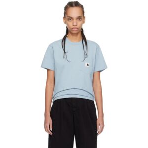 Carhartt Work In Progress Blue Pocket T-Shirt  - Frosted Blue - Size: Extra Small - female