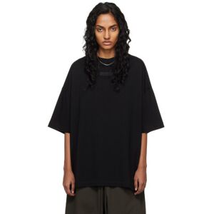 Fear of God ESSENTIALS Black Crewneck T-Shirt  - Jet Black - Size: Extra Small - female