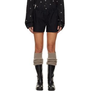 Rier Black Waxed Shorts - Black Waxed - Size: Small - female