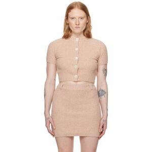 AMBUSH Pink Cropped Cardigan  - Nude - Size: Large - female