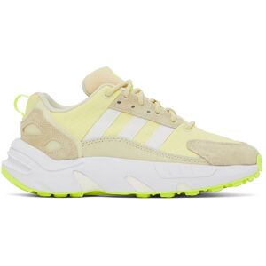 adidas Originals Beige & Green ZX 22 Boost Sneakers  - Sand/Ftwr White/Yell - Size: US 6