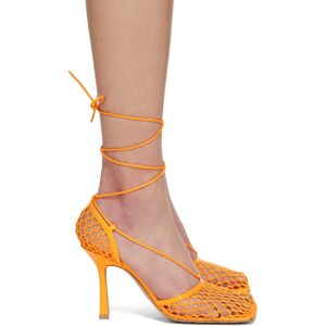 Bottega Veneta Orange Stretch Heels  - 7593 Tangerine - Size: 40