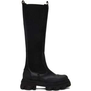 GANNI Black Cleated High Chelsea Boots  - 099 Black - Size: IT 36 - female