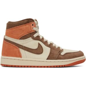 Nike Jordan Beige & Brown Air Jordan 1 High Sneakers  - Cacao Wow/Sanddrift - Size: US 6 - female