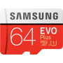 Samsung Evo Plus 64GB microSD Card 2020 in Red (MB-MC64HA/EU)