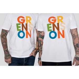 Grenson Grenson Text T-Shirt 100% Cotton Crew Neck Tee  - White - Size: Medium