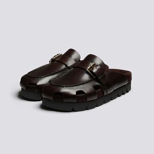 Grenson Grenson Dotty Clogs for Women in Dark Brown Leather  - Dark Brown - Size: 6