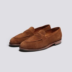 Grenson Grenson Lloyd Mens Loafers in Brown Suede  - Toffee - Size: 10