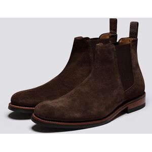 Grenson Grenson Declan Mens Chelsea Boots in Dark Brown Suede  - Dark Brown - Size: 7.5