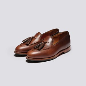 Grenson Grenson Merle Mens Loafers in Brown Gloss Leather  - Brown - Size: 12