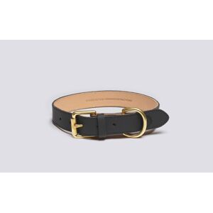 Grenson Grenson Medium Dog Collar Handmade Black Rubberised Leather  - Size: Fathers Day Gift Guide > Accessories > Dog Accessories