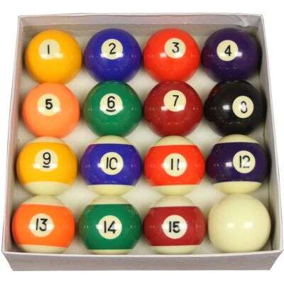 Strikeworth 2 1/4'' (57mm) Spots & Stripes Pool Ball Set Strikeworth 2 1/4'' (57mm) Spots & Stripes Pool Ball Set