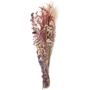 Beliani Dried Flower Bouquet Pink Natural Dried Flowers 55 cm Wrapped in Brown Paper Natural Table Decoration Material:Dried Flowers Size:2x55x13