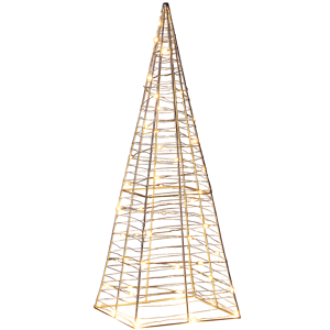 Beliani Outdoor LED Decoration Silver Metal Christmas Tree Seasonal Home Decor with Lights Material:Iron Size:20x60x20