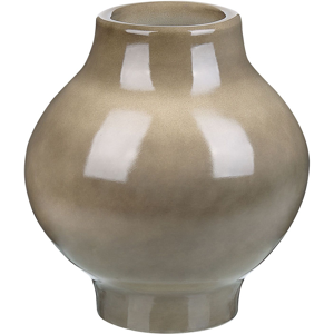 Beliani Decorative Vase Taupe Terracotta Elegant Modern Living Room Bedroom Material:Terracotta Size:25x31x25