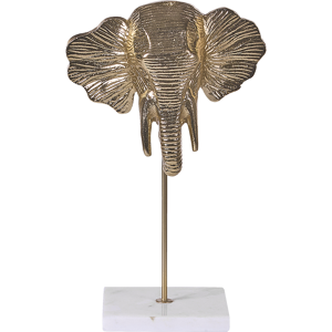 Beliani Home Decoration Gold Aluminum Elephant Shaped Table Decor Figurine Modern Industrial Design Material:Aluminium Size:12x33x17