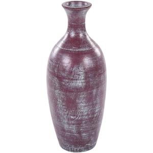 Beliani Decorative Vase Gold and GreenTerracotta Earthenware Faux Aged Distressed Finish Natural Style For Dried Flowers  Material:Terracotta Size:24x57x24