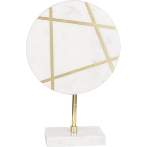 Beliani Decoration White Marble Minimalist Boho Home Decorations Sculpture Decor Material:Marble Size:7x31x20