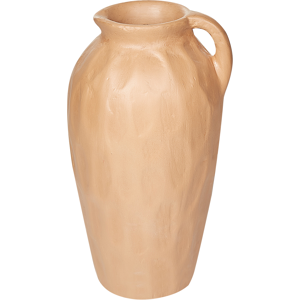 Beliani Decorative Vase Orange Terracotta 47 cm Handmade Traditional Design Home Decoration Living Room Material:Terracotta Size:22x46x22