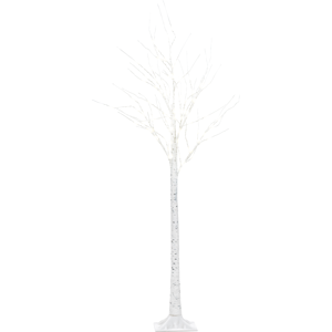 Beliani Outdoor LED Christmas Tree White Metal 160 cm Decoration Seasonal Home Garden Décor with Lights Material:Iron Size:40x160x40