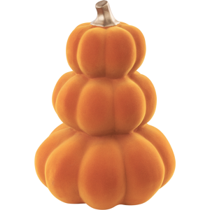 Beliani Decorative Figurine Pumpkin Orange Ceramic Velvet Finish Handmade Tabletop Home Accessory Decoration Glam Modern Design Material:Ceramic Size:24x33x24