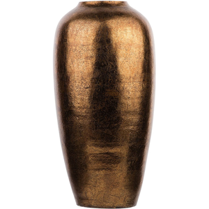 Beliani Decorative Floor Vase Gold Terracotta 48 cm Industrial Material:Terracotta Size:27x48x27