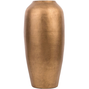 Beliani Decorative Floor Vase Gold Terracotta 48 cm Industrial Material:Terracotta Size:27x48x27