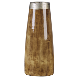 Beliani Decorative Vase Dark Wood Terracotta Elegant Material:Terracotta Size:20x50x20