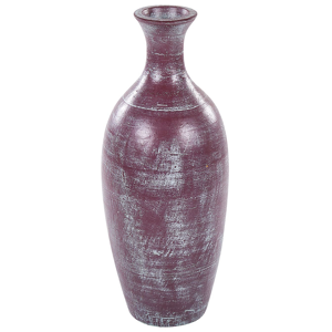 Beliani Decorative Vase Gold and GreenTerracotta Earthenware Faux Aged Distressed Finish Natural Style For Dried Flowers  Material:Terracotta Size:24x57x24