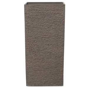 Beliani Tall Plant Pot Brown Stone 40 x 40 x 81 cm Indoor Outdoor Planter Material:Stone Powder Size:40x81x40