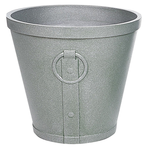 Beliani Plant Pot Grey Fibre Clay 41⌀ 37 cm Outdoor Indoor All Weather Material:Stone Powder Size:41x37x41