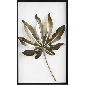 Beliani Wall Decor Leaf Multicolour Metal Wall Art Modern Style Material:Metal Size:4x50x31