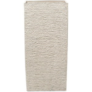 Beliani Tall Plant Pot Beige Stone 40 x 40 x 81 cm Indoor Outdoor Planter Material:Stone Powder Size:40x81x40