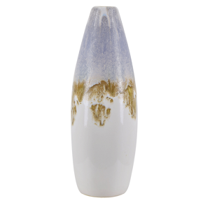 Beliani Flower Vase Multicolour Stoneware Watercolour Effect Glam Style Home Decor Material:Stoneware Size:14x34x14