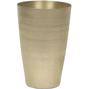 Beliani Flower Vase Gold Metal 31 cm Decorative Waterproof Modern Living Room Glamour Accent Piece Material:Aluminium Size:20x31x20