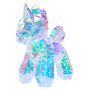 Beliani LED Decoration Multicolour Unicorn Iridescent Holographic USB Powdered  Material:Synthetic Material Size:17x35x17