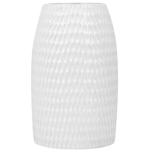 Beliani Decorative Table Vase White Stoneware 25 cm Material:Stoneware Size:14x25x14