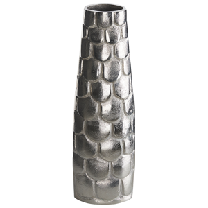 Beliani Flower Vase Silver Aluminium Metal Decorative Pot Tabletop Home Decoration Modern Design Material:Aluminium Size:8x47x14