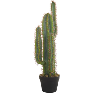 Beliani Artificial Potted Plant Green Synthetic Material Black Pot 78 cm Fake Cactus Decorative Indoor Accessory Material:Synthetic Material Size:13x78x13