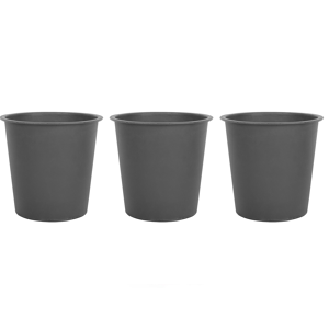 Beliani Set of 3 Plant Pot Insert Black Synthetic Indoor Outdoor Flower Pot Accessory Material:Synthetic Material Size:26x24x26