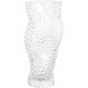 Beliani Flower Vase Transparent Glass 23 cm Decorative Tabletop Home Decoration Modern Design Material:Glass Size:10x23x10