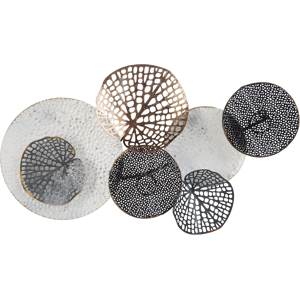 Beliani Wall Decor Round Multicolour Metal Wall Art Modern Style Material:Metal Size:8x40x66