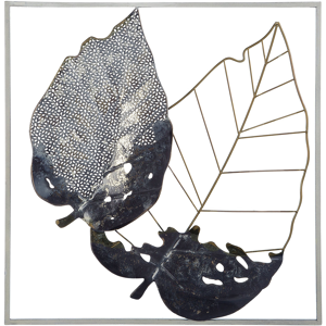 Beliani Wall Decor Leaf Multicolour Metal Wall Art Modern Style Material:Metal Size:4x50x50