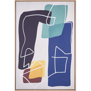 Beliani Canvas Art Print Multicolour 93 x 63 cm Glam Abstract Shapes Geometric MDF Frame Eclectic Modern Material:Polyester Size:5x93x63