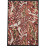 Beliani Framed Wall Art Red Print on Paper 63 x 93 cm Botanical Palm Leaf Theme Material:Polyester Size:5x93x63