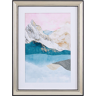 Beliani Framed Wall Art Multicolour Print on Paper 60 x 80 cm Passe-Partout Frame Mountains Theme Material:Paper Size:5x80x60