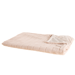 Beliani Blanket Pink Polyester Fabric 150 x 200 cm Bed Throw Minimalist Living Room Decoration Material:Polyester Size:x2x150